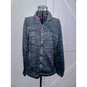 Avalanche Knit Women's Thermal Fleece Full Zip Jacket XL‎ Purple Trim